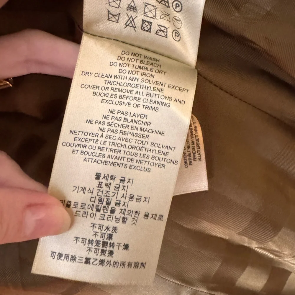 Burberry Wool Cashmere Military Coat Size 6